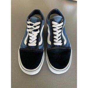 Boys Black and Blue Vans Size 4.5